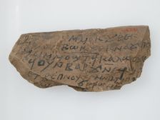 Ostrakon with a Letter from Kame to Aaron, Coptic, 600. Creator: Unknown