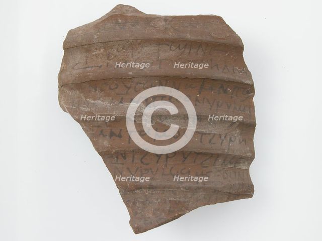 Ostrakon with a Letter from Kos to Elias, Coptic, 600. Creator: Unknown.
