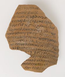 Ostrakon with a Letter from Pesynthius to Peter, Coptic, 580-640. Creator: Unknown