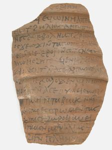 Ostrakon with a Letter from Pleine to Elias, Coptic, 600. Creator: Unknown