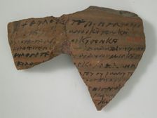 Ostrakon with Biblical Text, Coptic, 580-640. Creator: Unknown