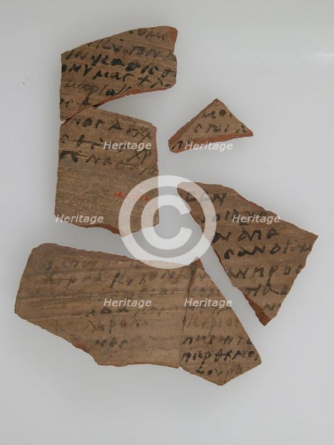 Ostrakon with Biblical Text, Coptic, 580-640. Creator: Unknown.