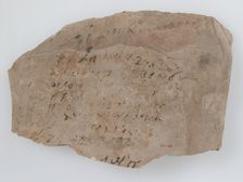 Ostrakon with Biblical Text, Coptic, 600. Creator: Unknown