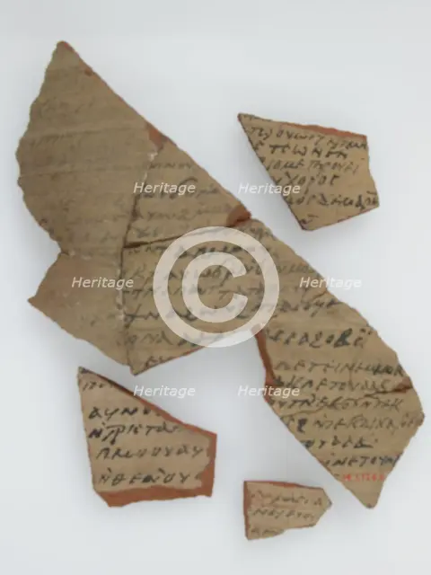Ostrakon with Biblical Text, Coptic, 600. Creator: Unknown.
