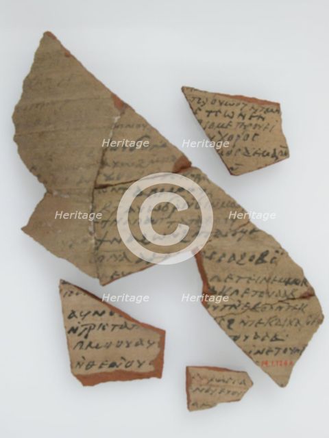 Ostrakon with Biblical Text, Coptic, 600. Creator: Unknown.