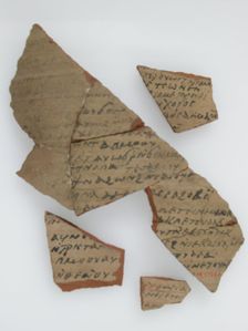 Ostrakon with Biblical Text, Coptic, 600. Creator: Unknown