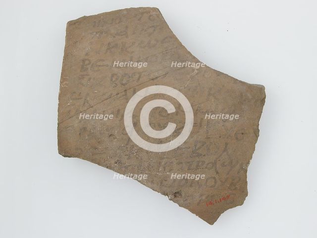 Ostrakon with Liturgical Text, Coptic, 600. Creator: Unknown.