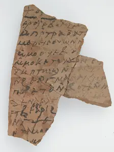 Ostrakon with Liturgical Text, Coptic, 600. Creator: Unknown