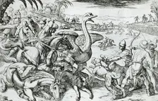 Ostrich Hunt, 16th century. Creator: Antonio Tempesta