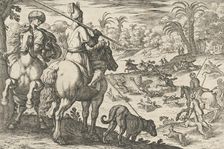 Ostrich Hunt, from Hunting Scenes VI 1609. Creator: Antonio Tempesta
