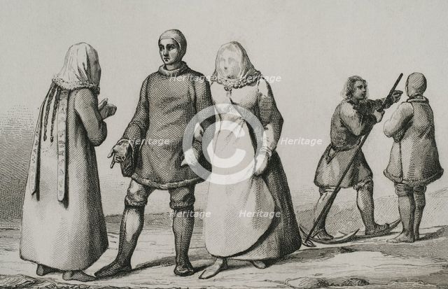 Ostyak people, Western Siberia, Russia, 1839. Creator: Augustin François Lemaitre.