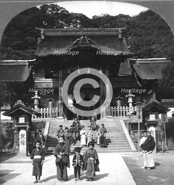Osua Temple, Nagasaki, Japan, 1901.Artist: BL Singley