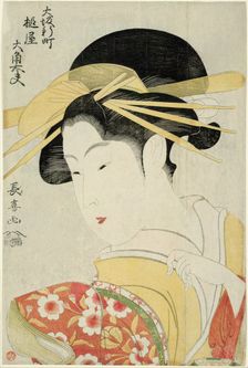 Osumi, a Tayu of the Tsuchiya in the Shinmachi Quarter in Osaka, c. 1796/97. Creator: Eishosai Choki