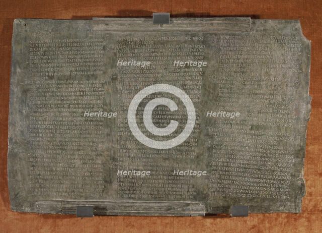 Osuna Bronzes, Lex Ursonensis (Urso Law). Set of 5 bronze tablets with Roman laws, from Osuna (Se…