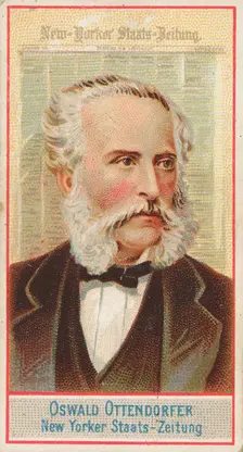 Oswald Ottendorfer, New Yorker Staats-Zeitung, from the American Editors series (N1) for A..., 1887. Creator: Allen & Ginter