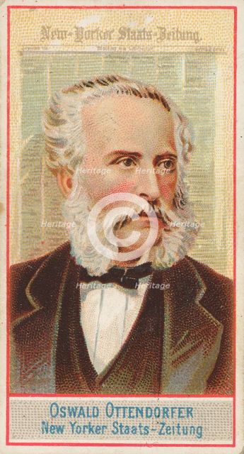 Oswald Ottendorfer, New Yorker Staats-Zeitung, from the American Editors series (N1) for A..., 1887. Creator: Allen & Ginter.