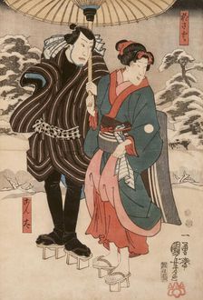 Osayo and Genta, 1848. Creator: Utagawa Kuniyoshi