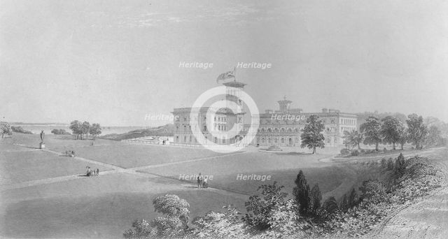 'Osborne House', 1859. Artists: Edward Paxman Brandard, William Henry Bartlett.