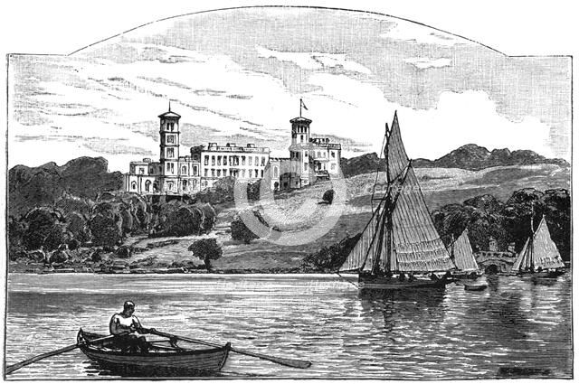 Osborne House from the Solent, East Cowes, Isle of Wight, 1900. Artist: Unknown