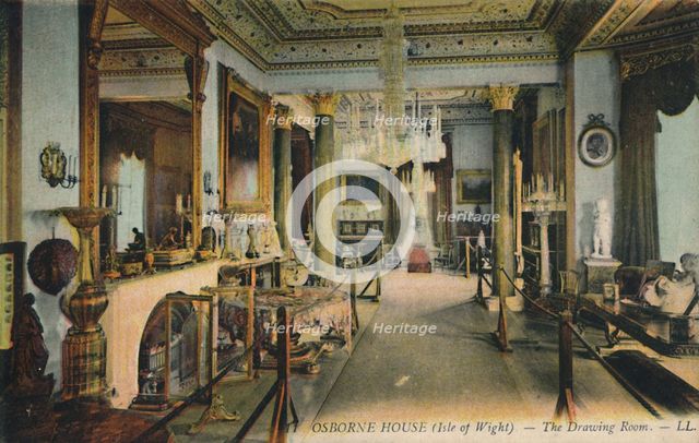 'Osborne House (Isle of Wight) - The Drawing Room'. Creator: Unknown.