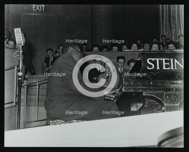 Oscar Peterson in concert at Colston Hall, Bristol, 1955. Creator: Denis Williams.