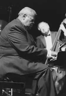 Oscar Peterson, North Sea Jazz Festival, Netherlands, 1995. Creator: Brian Foskett