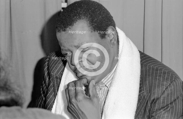 Oscar Peterson, Ronnie Scott's, Soho, London, 1973.   Artist: Brian O'Connor.