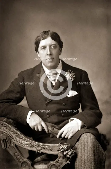 Oscar WiIde, Irish writer, wit and playwright, c1890. Artist: Unknown