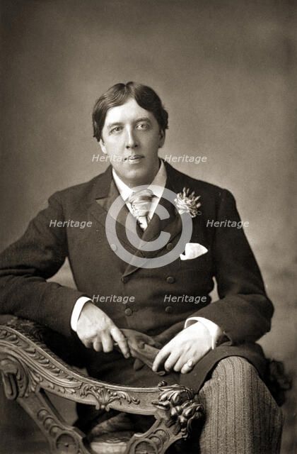 Oscar WiIde, Irish writer, wit and playwright, c1890. Artist: Unknown