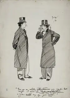 Oscar Wilde and Whistler, 1894. Creator: Philip William May