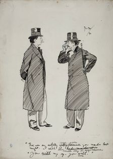 Oscar Wilde and Whistler, 1894. Creator: Philip William May