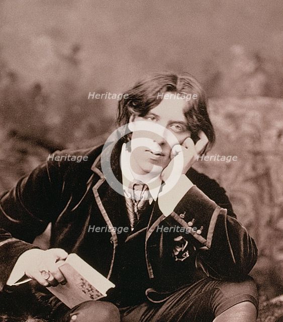 Oscar Wilde, Irish born playwright and wit, 1882. Creator: Unknown.