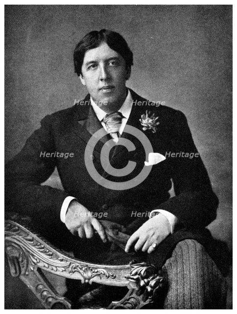 Oscar Wilde, Irish-born playwright and wit, c1891 (1956). Artist: Unknown