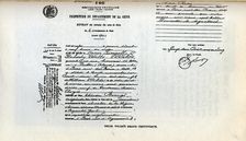 Oscar Wilde's death certificate, 1900. Creator: Unknown