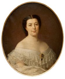 Oscara Fredrica Leopoldina Wahlström (1828-1895), married to banker..,c19th century. Creator: Amalia Lindegren