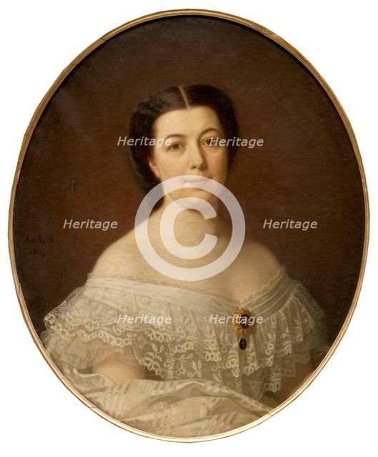 Oscara Fredrica Leopoldina Wahlström (1828-1895), married to banker..,c19th century. Creator: Amalia Lindegren.