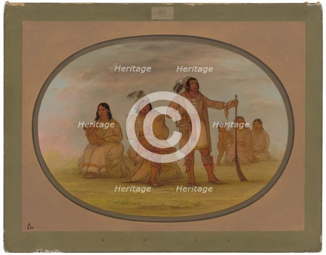 Osceola and Four Seminolee Indians, 1861/1869. Creator: George Catlin.