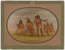Osceola and Four Seminolee Indians, 1861/1869. Creator: George Catlin