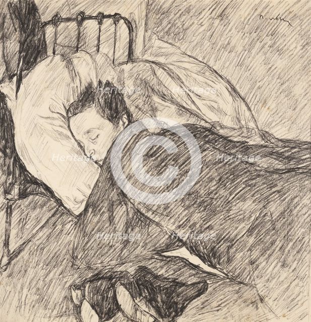 Osip Mandelstam sleeping.