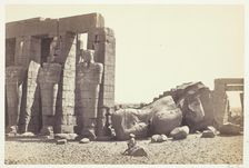 Osiride Pillars and Great Fallen Colossus, c. 1857, printed 1862. Creator: Francis Frith