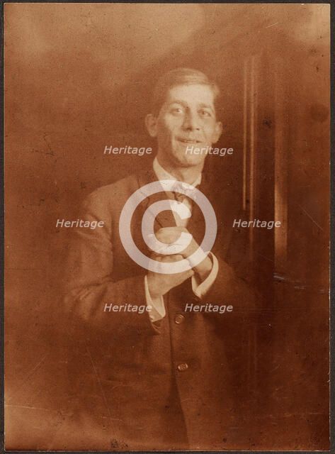 Oskar Kokoschka during his time as a professor at the Dresden Art Academy, 1920. Creator: Erfurth, Hugo (1874-1948).