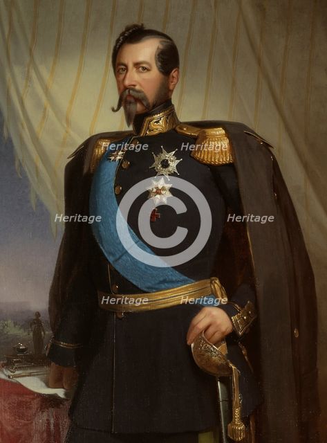 Oskar I, 1799-1859, King of Sweden and Norway, 1858. Creator: Carl Theodor Staaf.