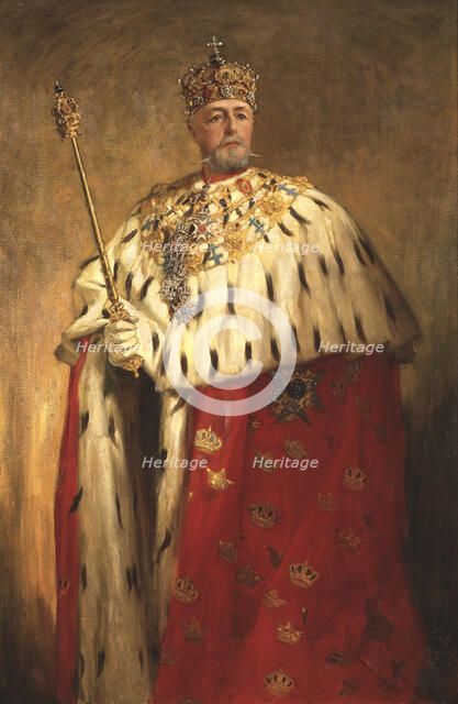 Oskar II (Oskar Fredrik), 1829-1907, King of Sweden 1872 and of Norway 1872-1905,  c.1897. Creator: Oscar Bjorck.