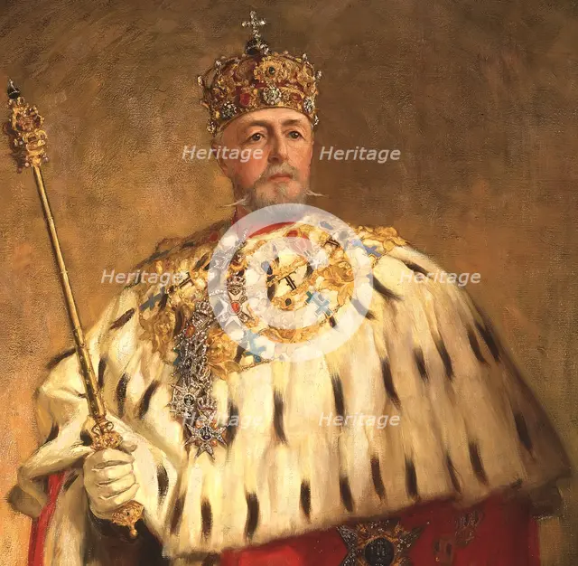 Oskar II (Oskar Fredrik), 1829-1907, King of Sweden 1872 and of Norway 1872-1905,  c.1897. Creator: Oscar Bjorck.
