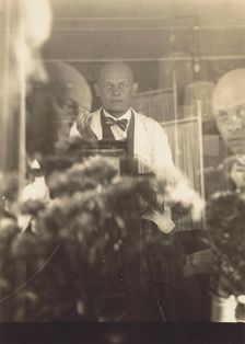 Oskar Schlemmer at Prellerstrasse Studio, 1925. Creator: Oskar Schlemmer