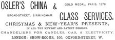 Osler's China & Glass Services, 1883. Creator: Unknown