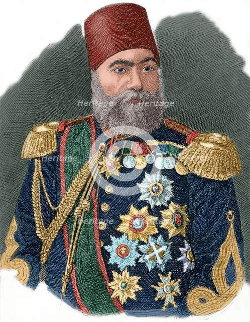 Osman Nuri Pasha, also Gazi Osman Pasha (1832-1900), Ottoman Turkish field marshal. Creator: Unknown.