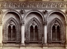 Ospedale Maggiore, Milan: three windows carved with relief sculpture, c1860s. Creator: Fratelli Alinari