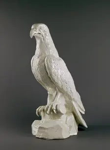 Osprey, seated, c1710-1760. Artists: Unknown, Meissen porcelain