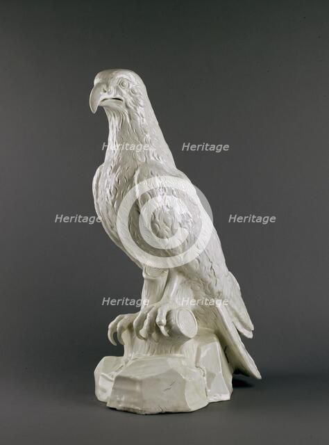 Osprey, seated, c1710-1760. Artists: Unknown, Meissen porcelain.